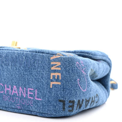 Chanel Denim Quilted Mini Denim Mood Rectangular Flap Blue Multicolor 10 of 11