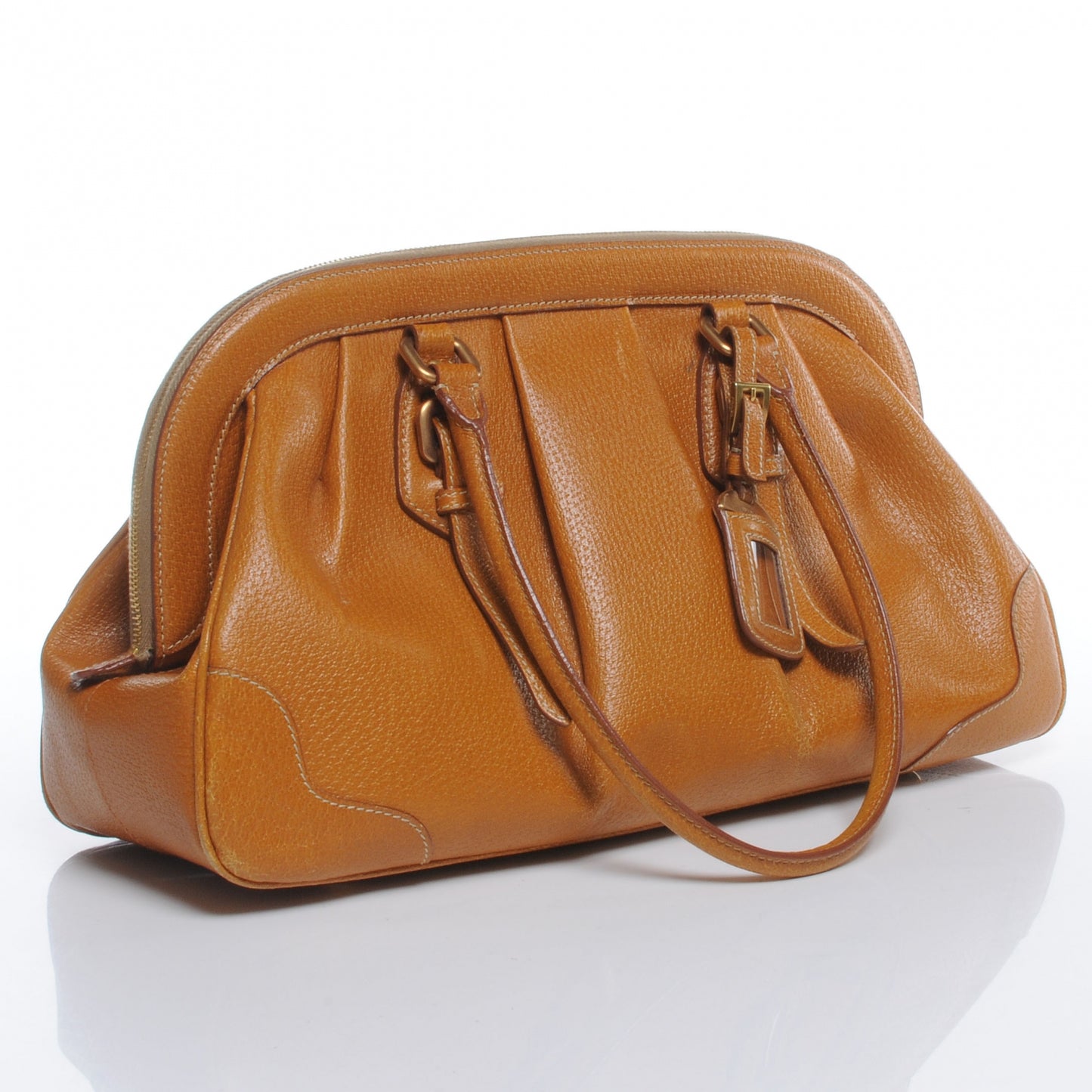 Leather Frame Tote Deserto