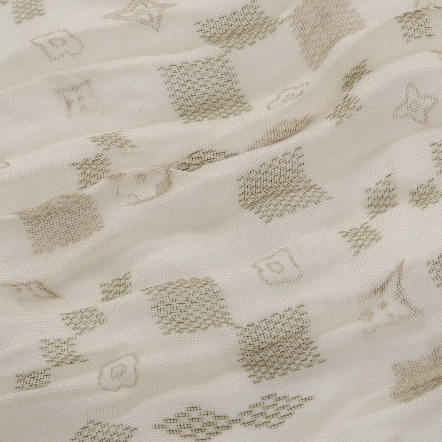 Cashmere Silk Damier Stole