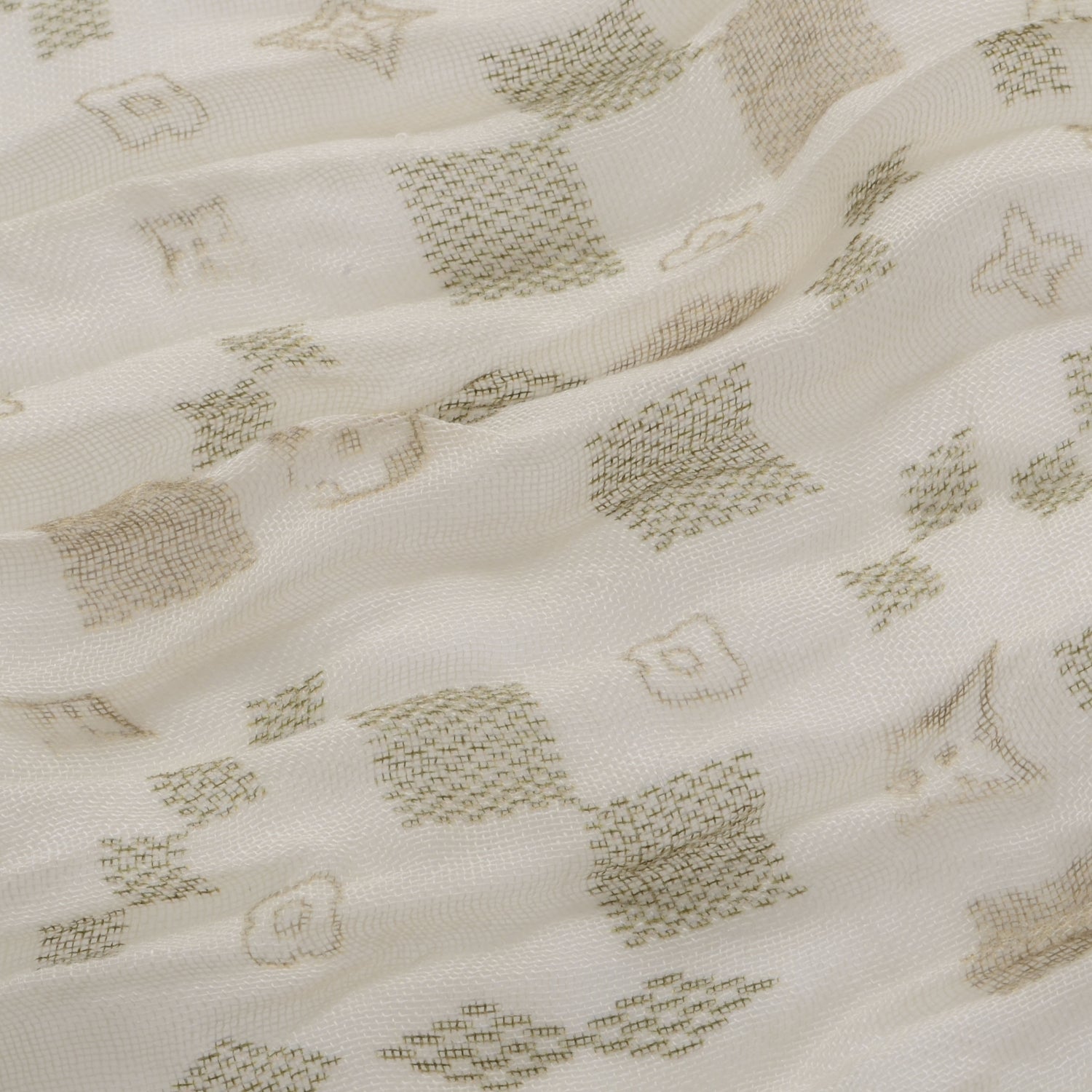 Louis Vuitton Cashmere Silk Damier Stole 4 of 6