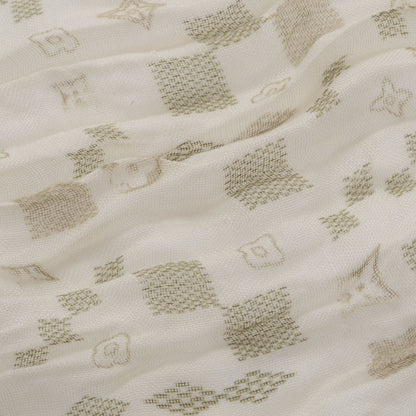 Louis Vuitton Cashmere Silk Damier Stole 4 of 6