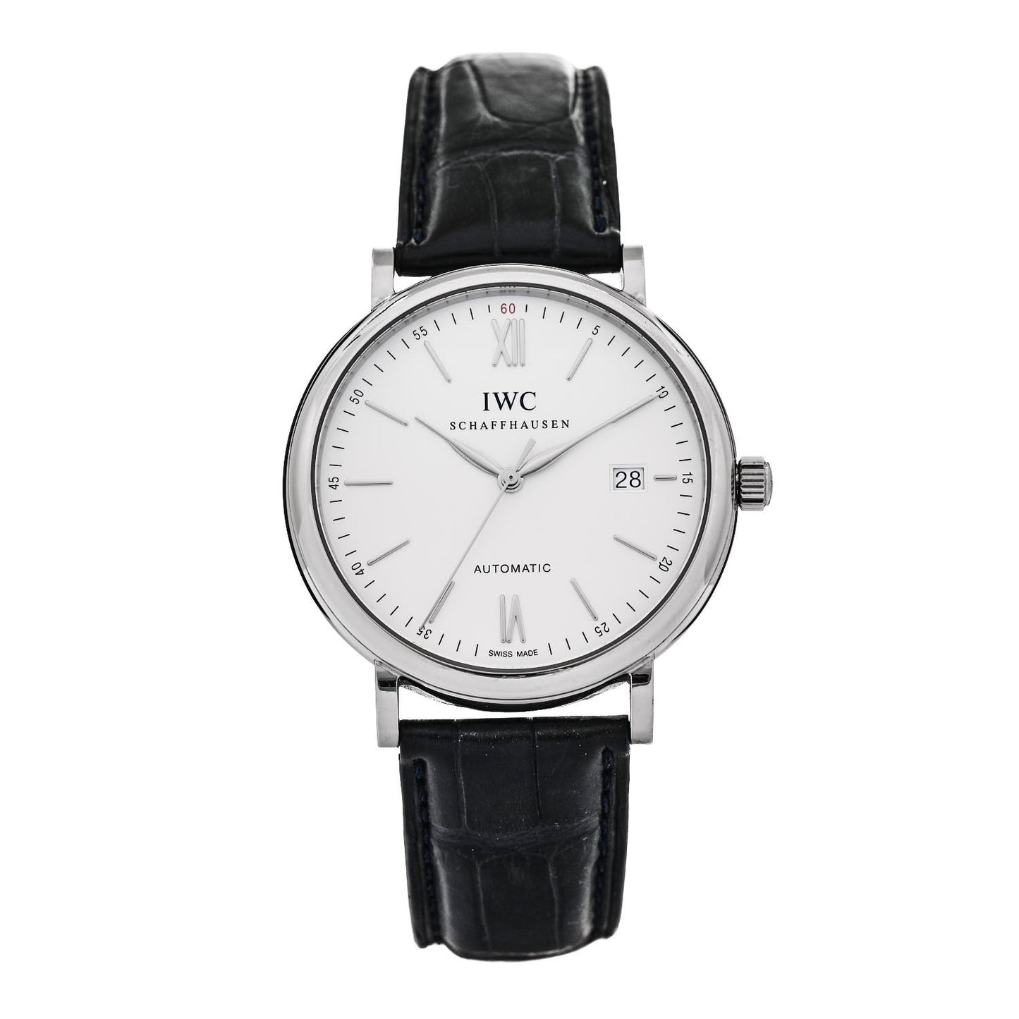 Stainless Steel Alligator 40mm Portofino Automatic Watch IW356501