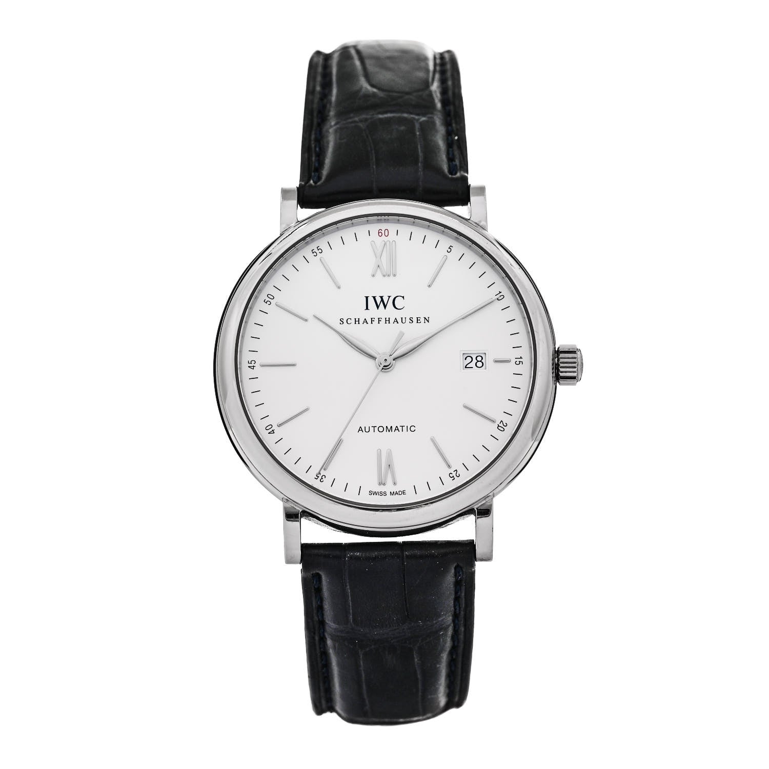 IWC Stainless Steel Alligator 40mm Portofino Automatic Watch IW356501 1 of 5