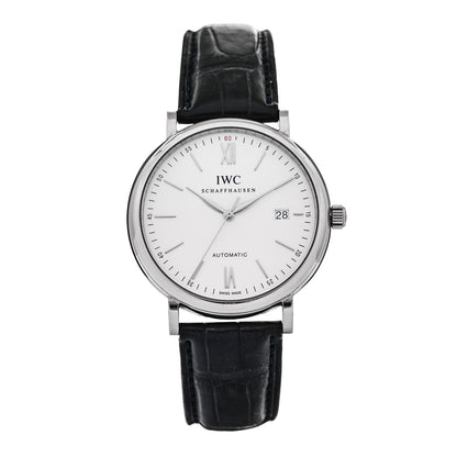 IWC Stainless Steel Alligator 40mm Portofino Automatic Watch IW356501 1 of 5