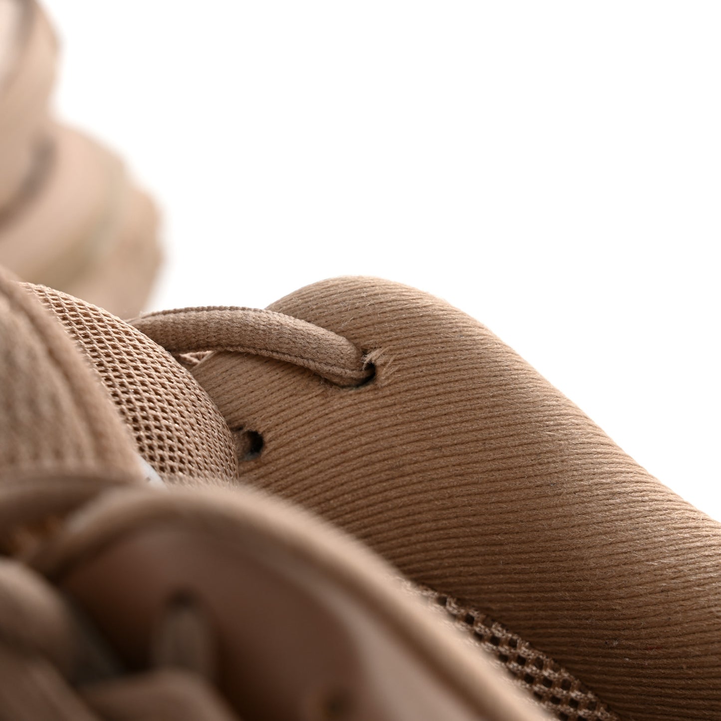 Mesh Rubber Womens Track Sneakers 36 Full Beige