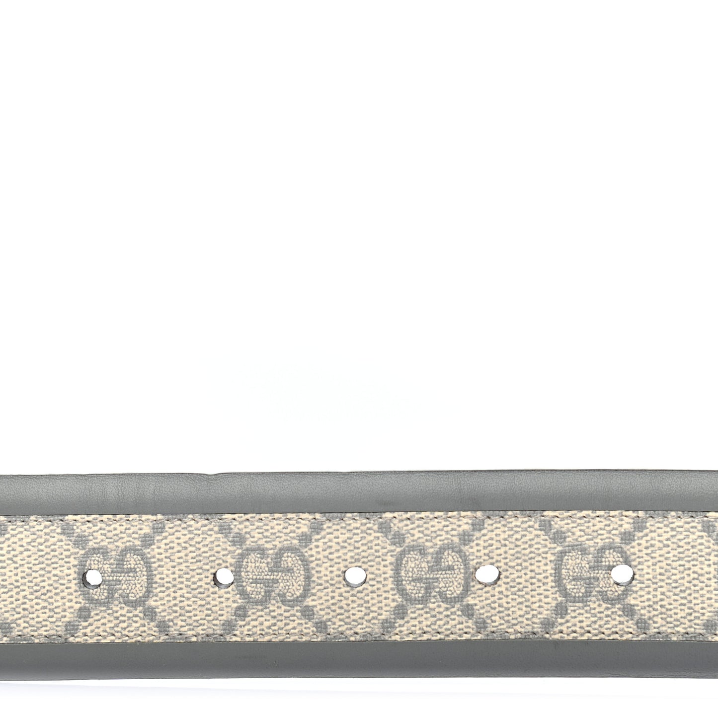 GG Supreme Monogram Interlocking G Belt 95 38 Ecru Grigio