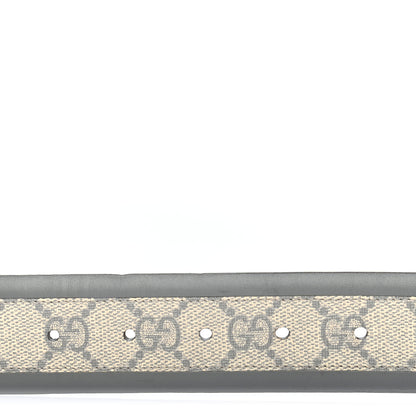 Gucci GG Supreme Monogram Interlocking G Belt 95 38 Ecru Grigio 3 of 6