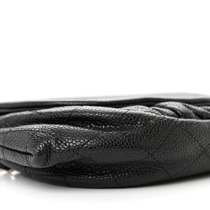 Chanel Caviar Half Moon Wallet On Chain WOC Black 10 of 12