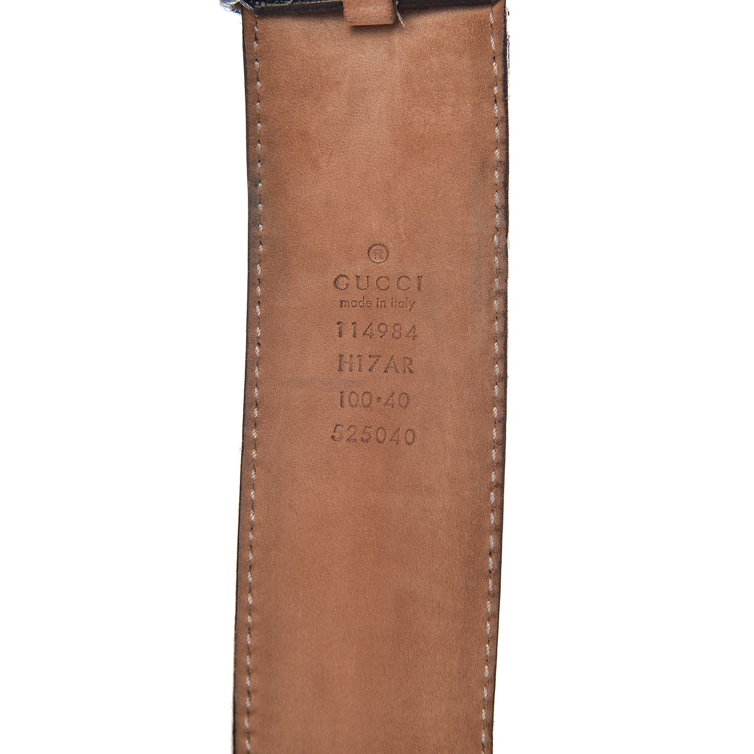 Gucci Calfskin Web Interlocking G Belt 100 40 Dark Brown 4 of 8