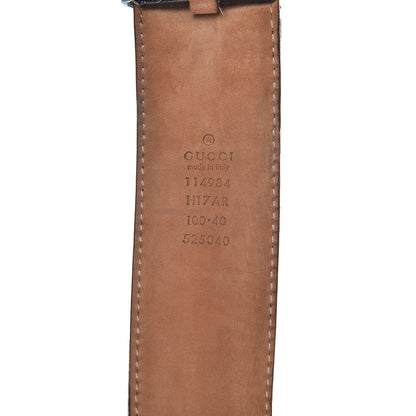 Gucci Calfskin Web Interlocking G Belt 100 40 Dark Brown 4 of 8