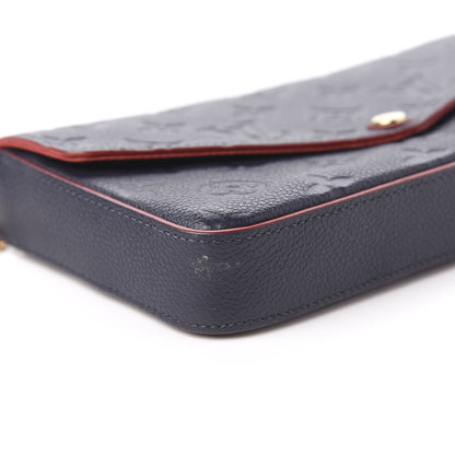 Louis Vuitton Empreinte Pochette Felicie Chain Wallet Marine Rouge 6 of 12