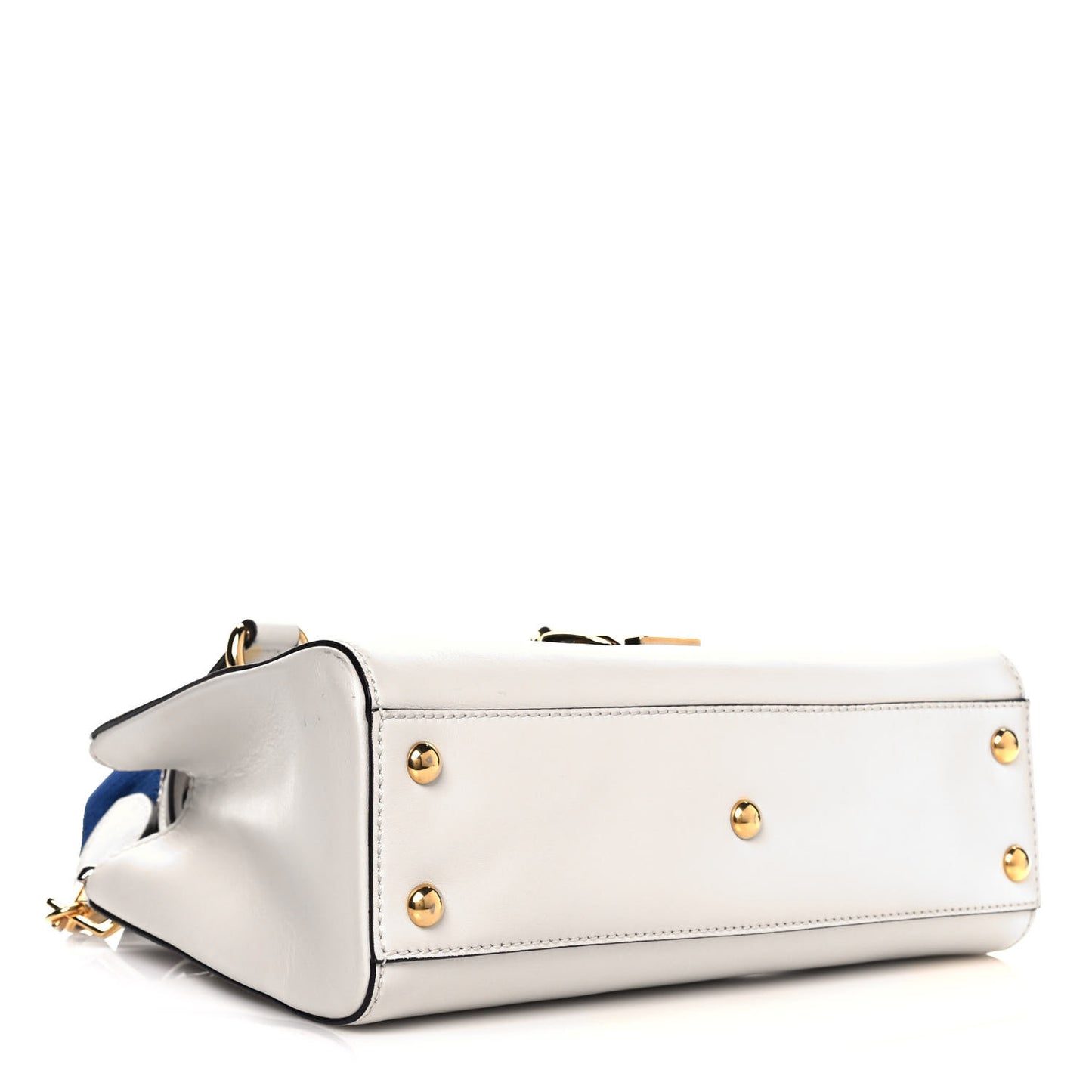 Calfskin Medium Sylvie Top Handle Tote White