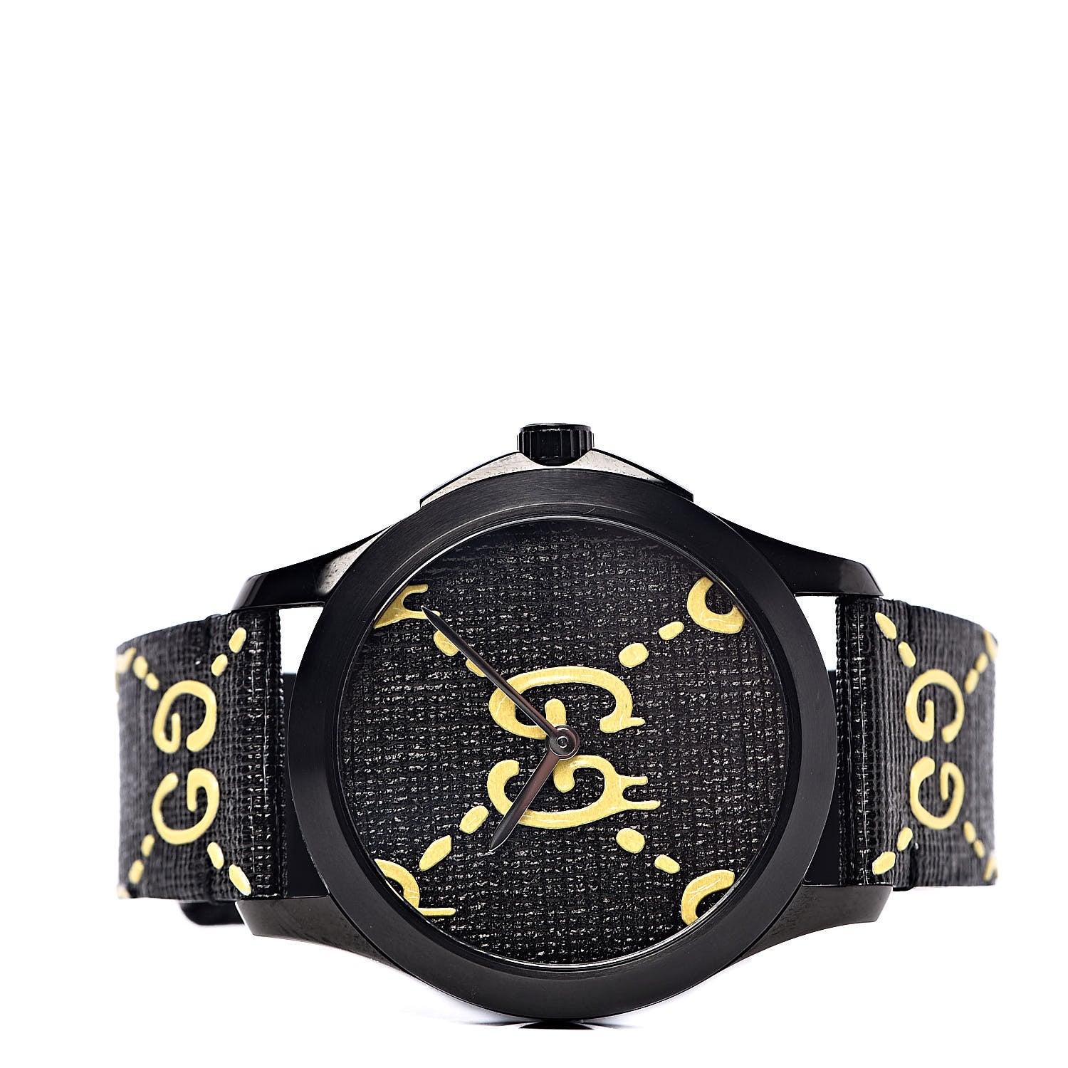 Gucci PVD Stainless Steel Canvas 38mm G-Timeless GucciGhost Quartz Watch Black 3 of 8