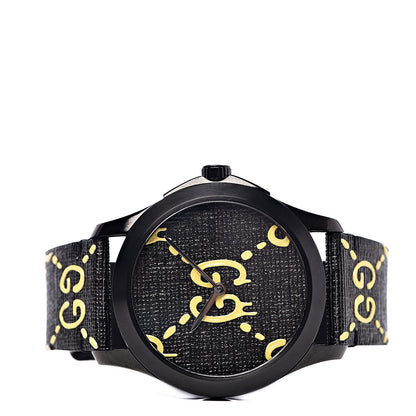 Gucci PVD Stainless Steel Canvas 38mm G-Timeless GucciGhost Quartz Watch Black 3 of 8