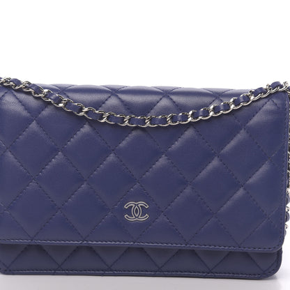 Chanel Lambskin Quilted Wallet On Chain WOC Purple 12 of 12