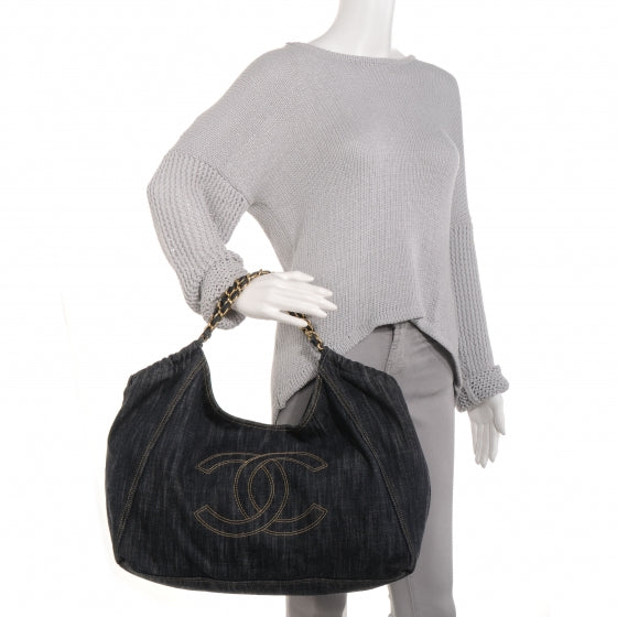 Chanel Denim Coco Cabas Tote 2 of 8
