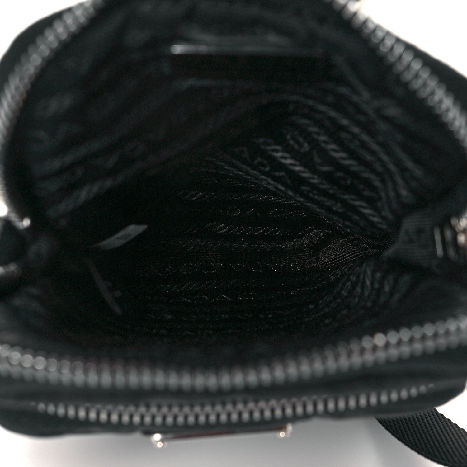 Prada Tessuto Nylon Saffiano Crossbody Pouch Black 5 of 11