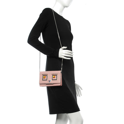 Fendi Vitello Century Hypnoteyes Tube Wallet On Chain Bubblegum 2 of 11