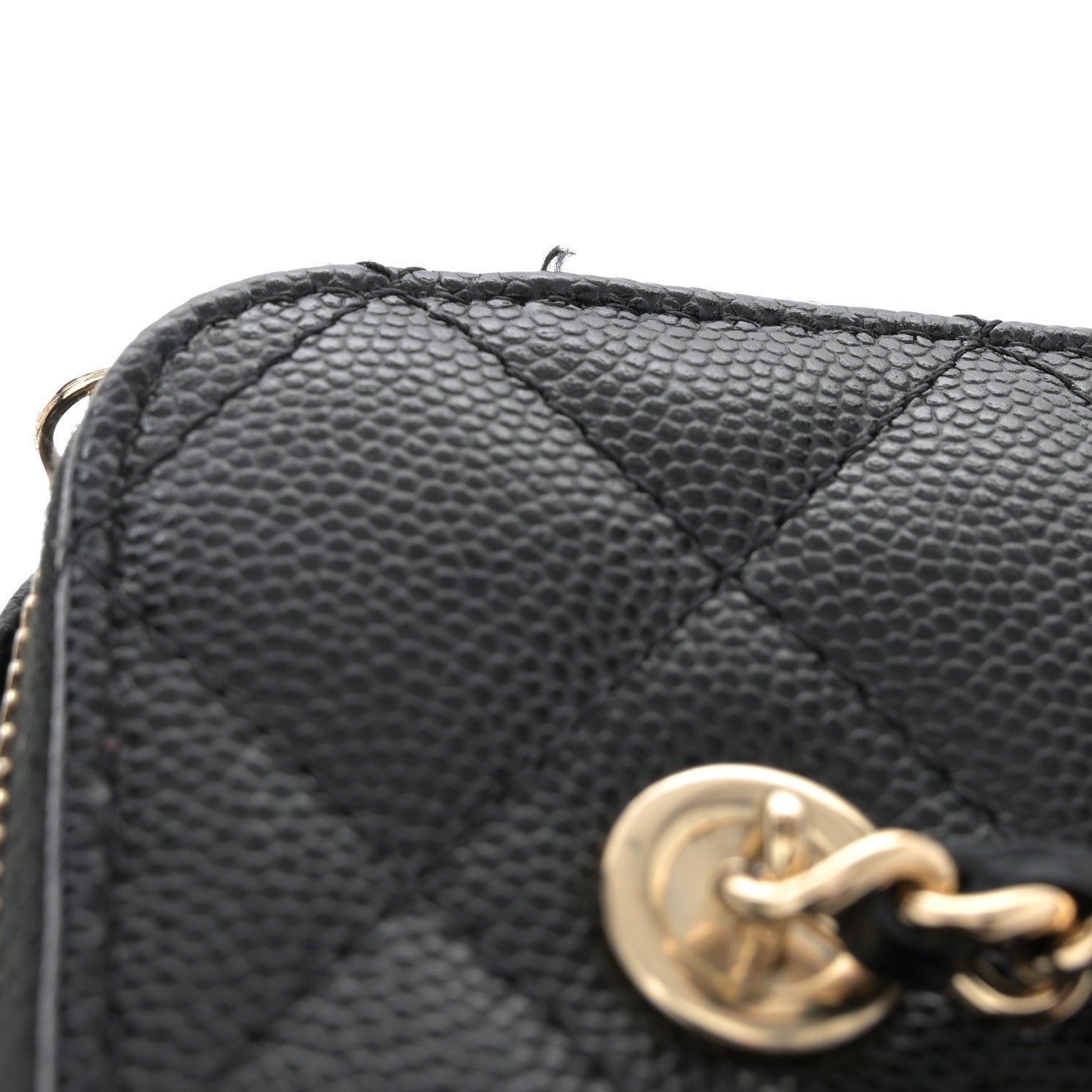 Chanel Caviar Quilted Small Vanity Case With Chain Black 12 of 14