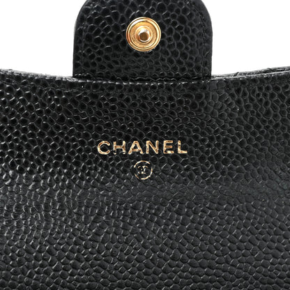 Chanel Caviar Quilted Flap Card Holder Wallet Black 8 of 15