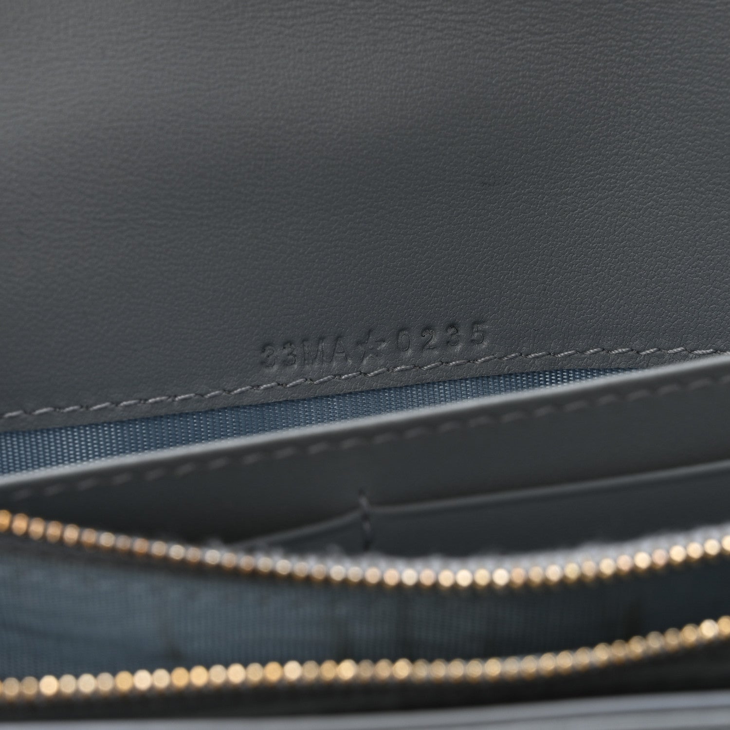 Christian Dior Supple Calfskin Cannage Caro Orchid Long Wallet Cloud Blue 8 of 12