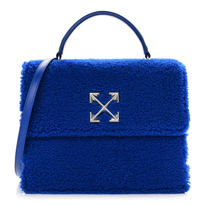 Off-White Shearling Calfskin Jitney 2.8 Bag Blue 1 of 12