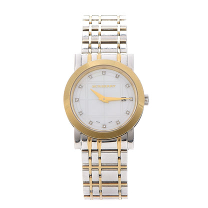 Burberry Stainless Steel Diamond Gold Tone Heritage Watch 1 of 9