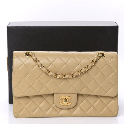 Chanel Lambskin Quilted Medium Double Flap Beige 12 of 12