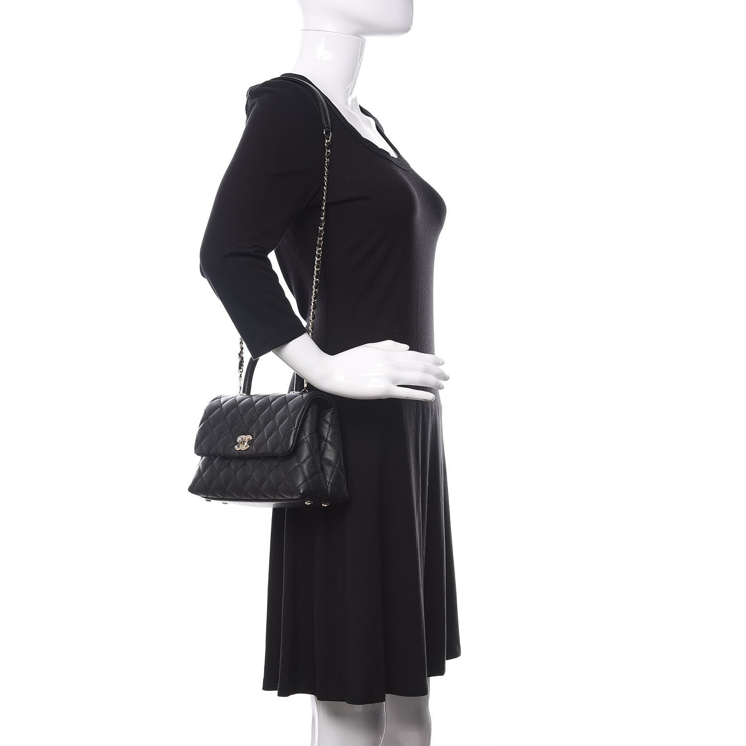 Chanel Caviar Quilted Mini Coco Handle Flap Black 2 of 11