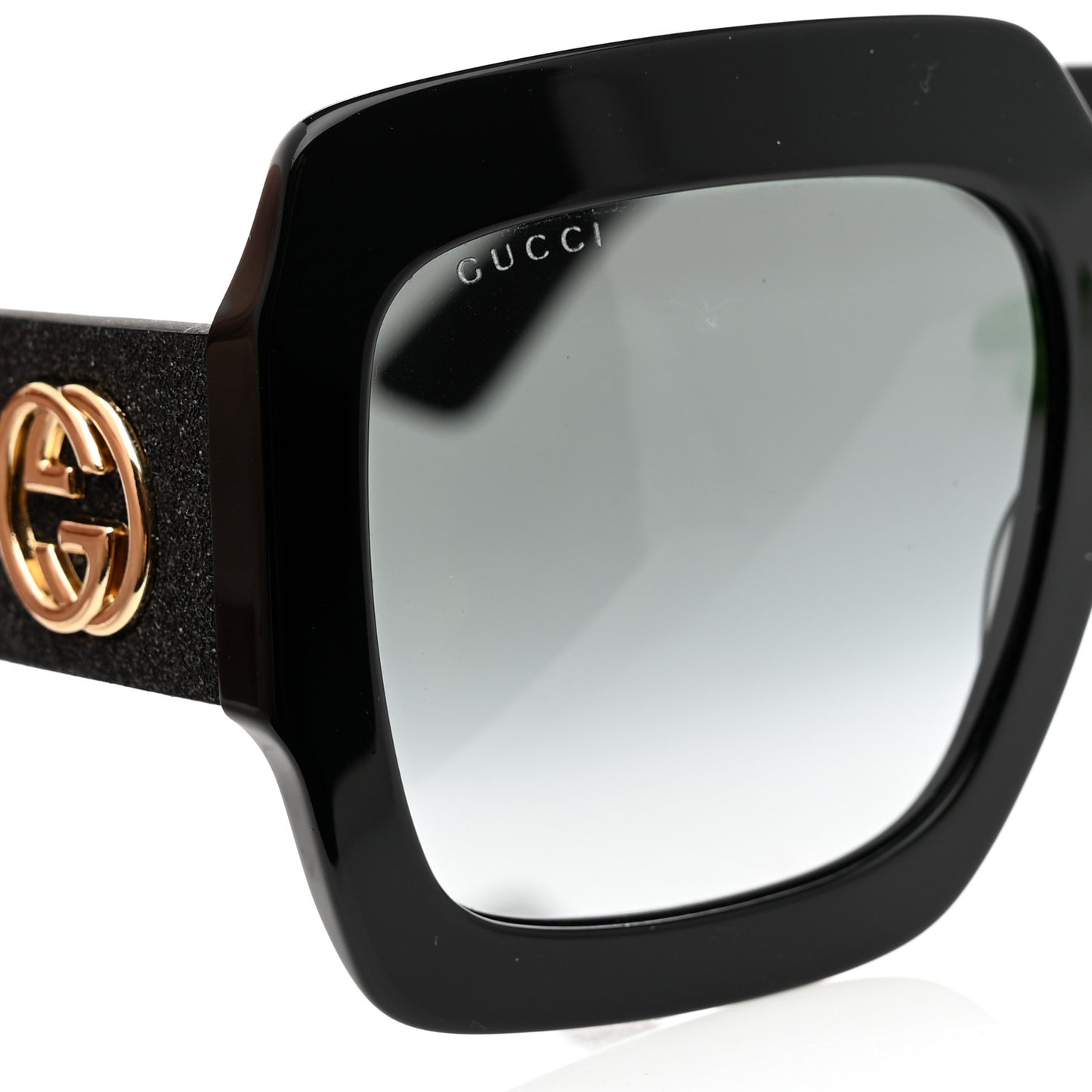 Square Frame Glitter GG0102S Sunglasses Black