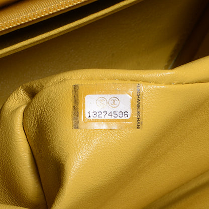 Chanel Caviar Maxi Single Flap Yellow 6 of 8