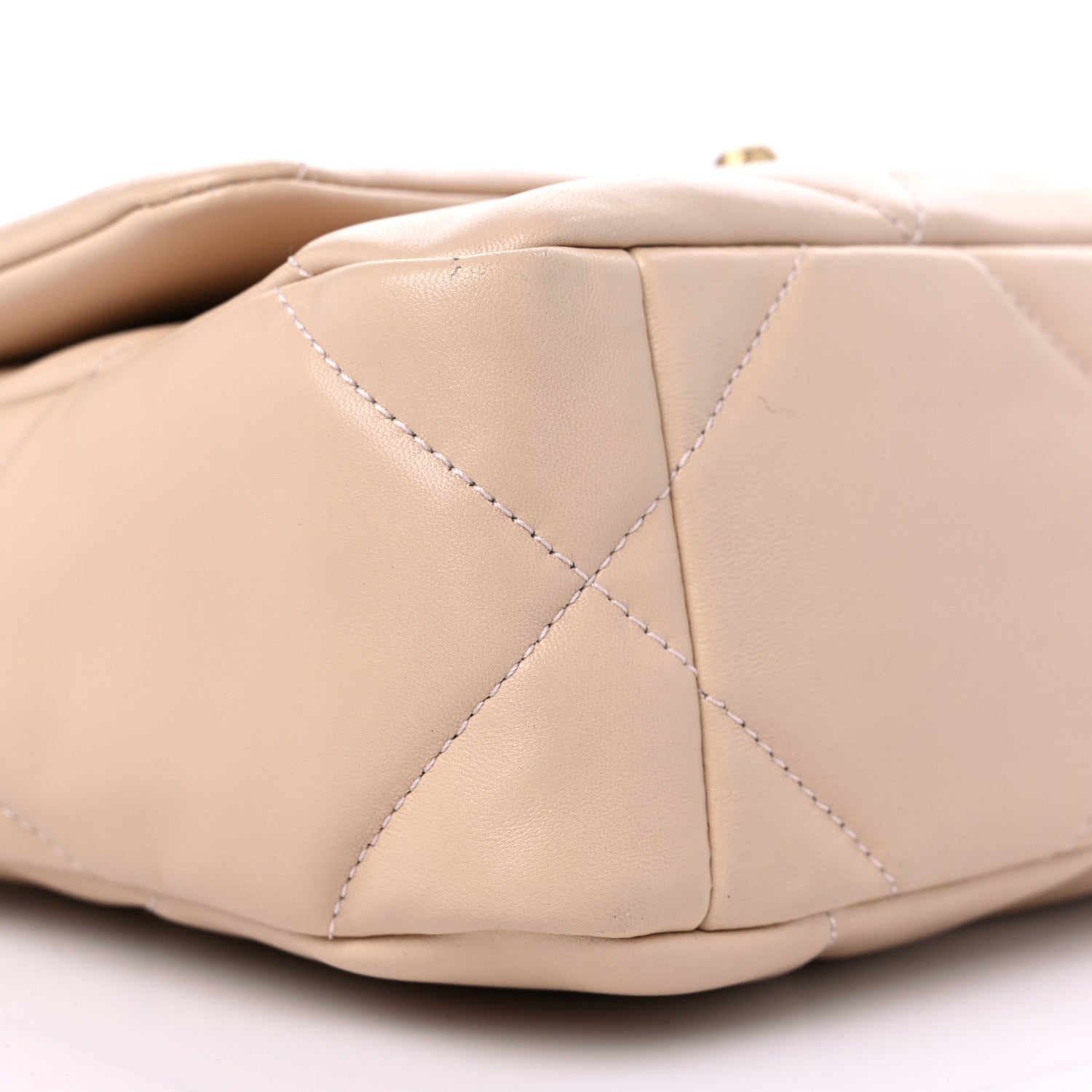 Chanel Lambskin Quilted Medium Chanel 19 Flap Light Beige 8 of 9