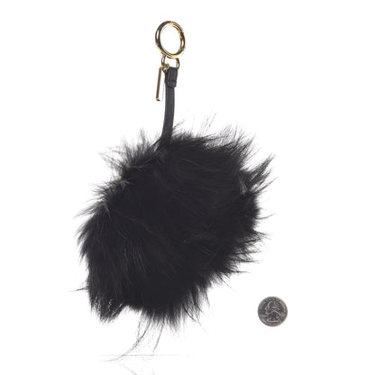 Fendi Fox Mink Rabbit Fur Vitello Flamingo Grimmy Monster Bag Bug Charm Black Giallo 2 of 4