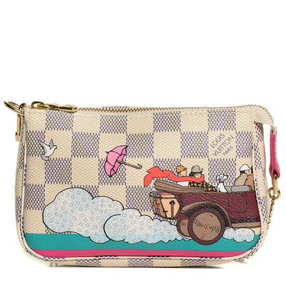 Louis Vuitton Damier Azur 2015 Christmas Animation Mini Pochette Accessories 1 of 8