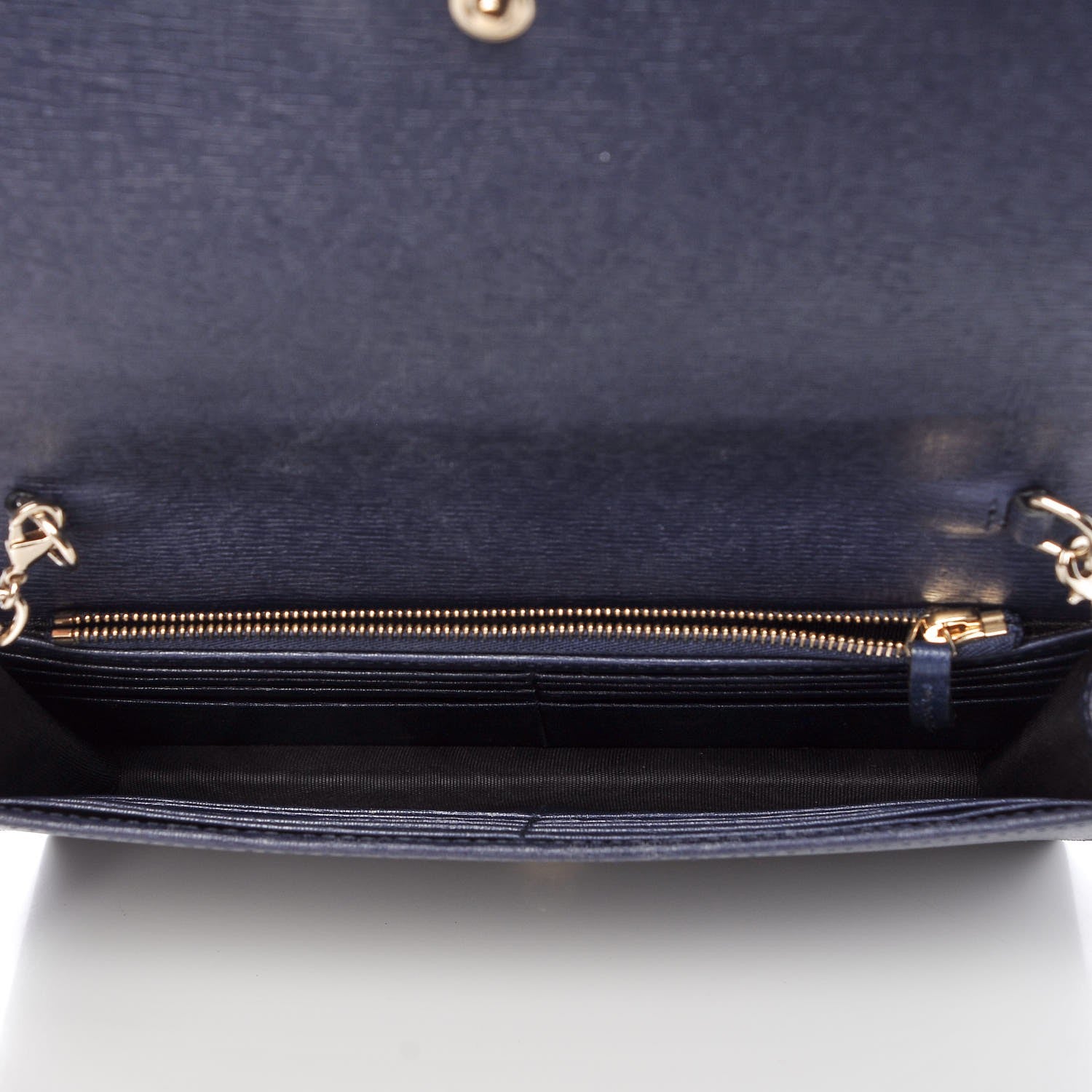 Gucci Textured Calfskin Medium Betty Chain Wallet Blue 6 of 9