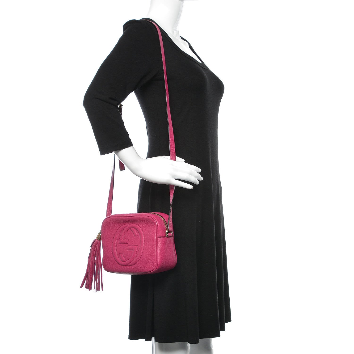 Gucci Cellarius Calfskin Small Soho Disco Bag Bright Bouganville 2 of 8