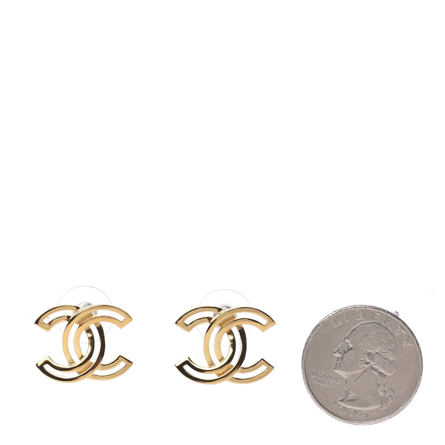Metal Obazine CC Earrings Gold