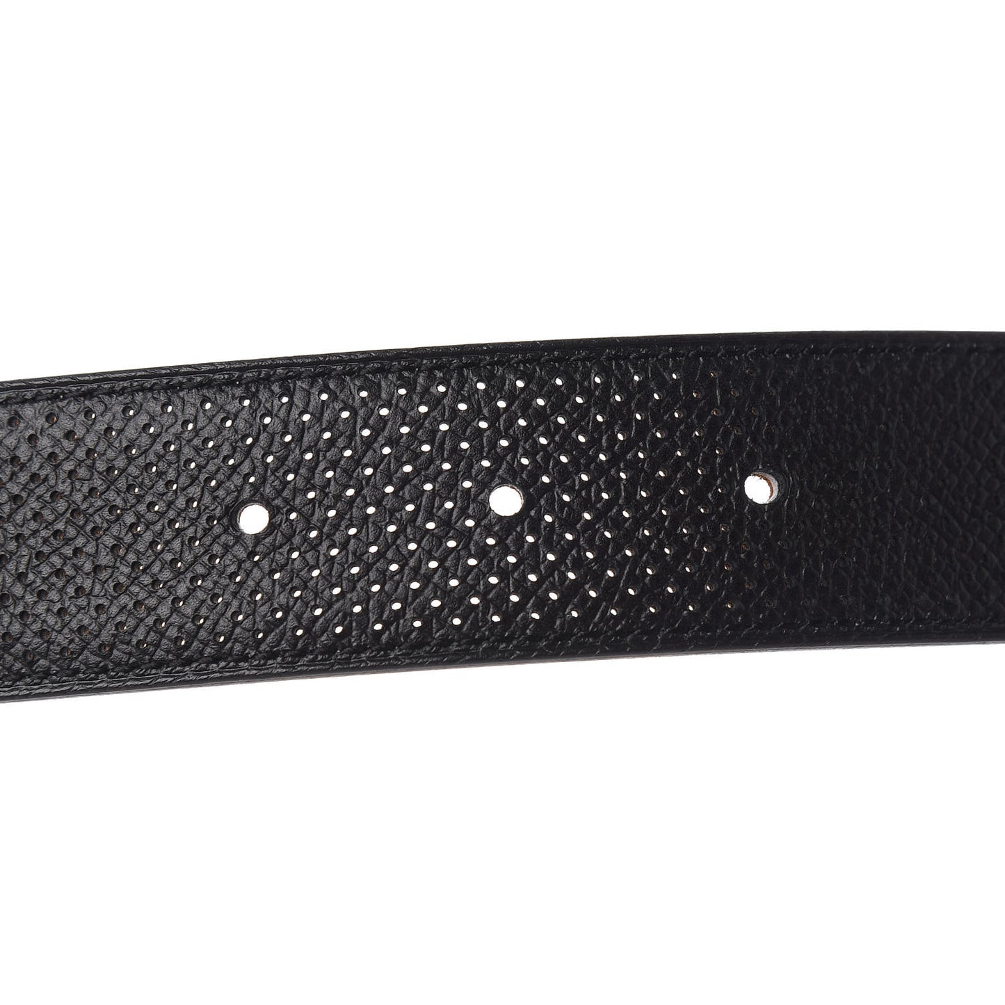 Epsom Perforated 32mm Belt Strap 75 Black Gold