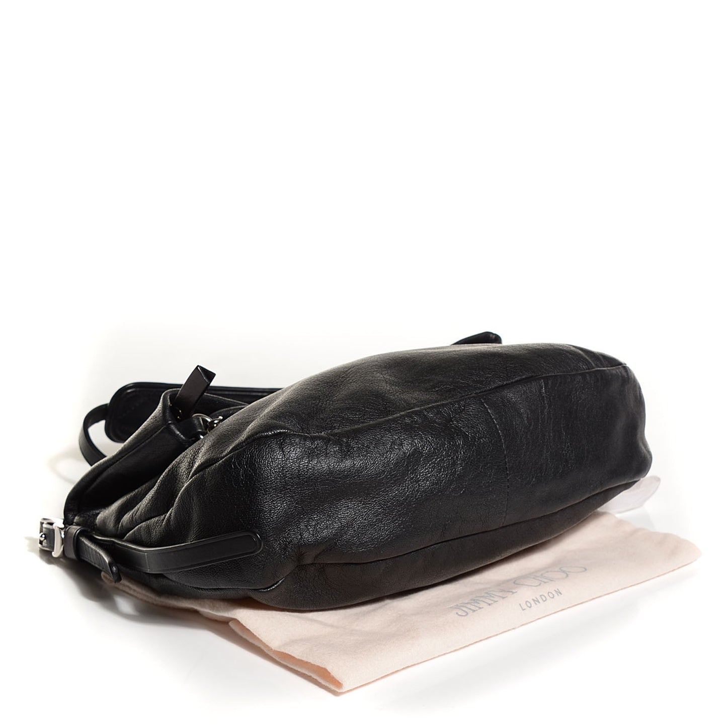 Soft Vachetta Small Biker Saddle Chain Satchel Black