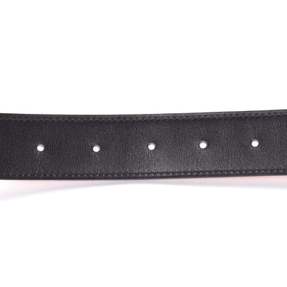 Hermes Box Togo 32mm Guilloche H Belt 85 Black Orange 9 of 11