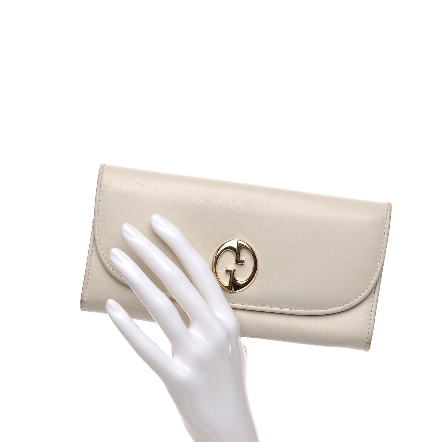 Calfskin 1973 Continental Clutch Wallet Off White