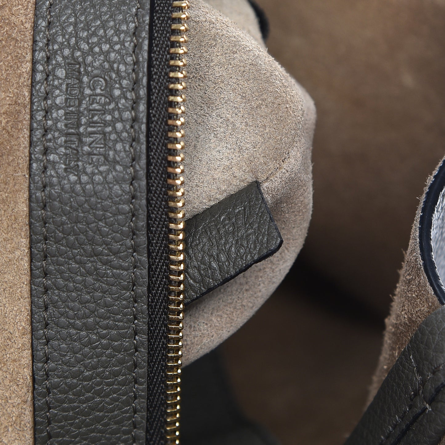 Soft Grained Calfskin Small Belt Cabas Phantom Stone