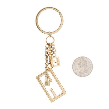 Fendi Metal Baguette Key Ring Gold 2 of 4