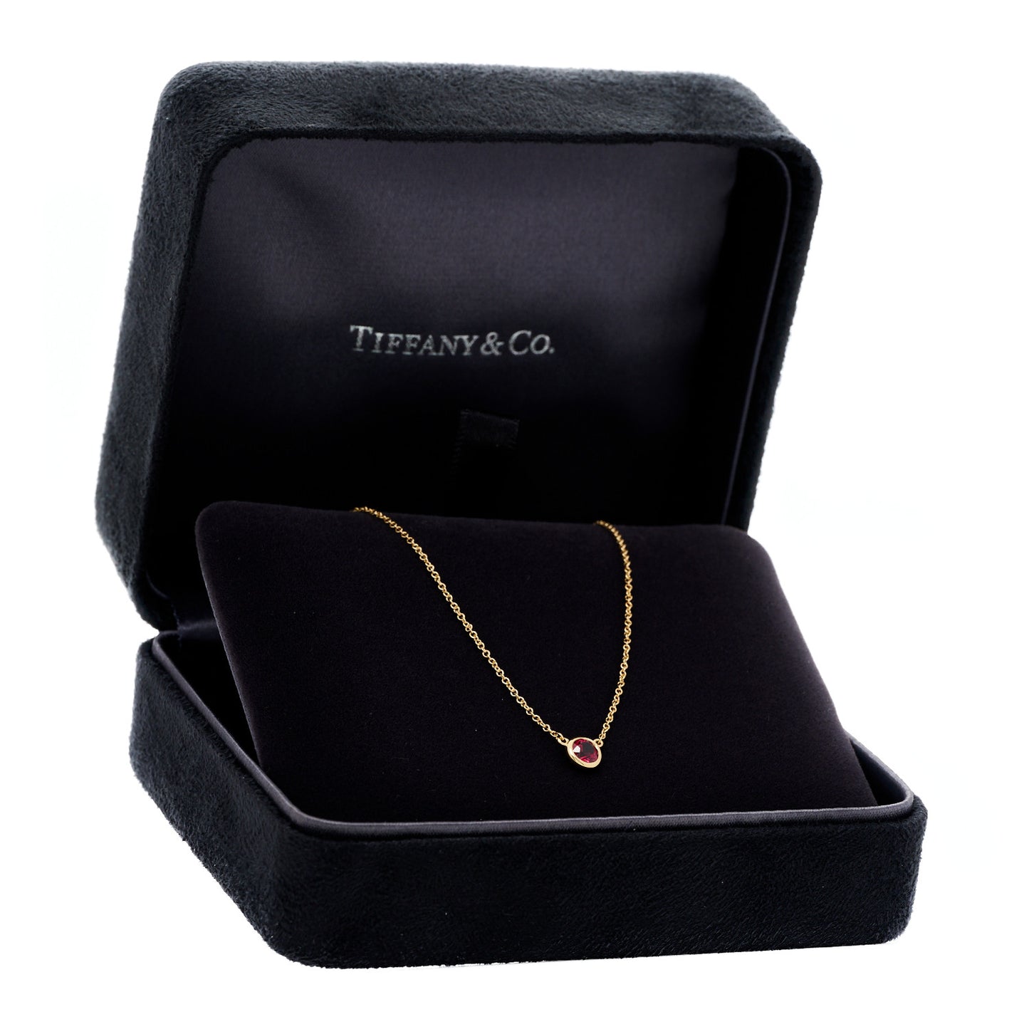 18K Yellow Gold Ruby Elsa Peretti Color By The Yard Pendant Necklace