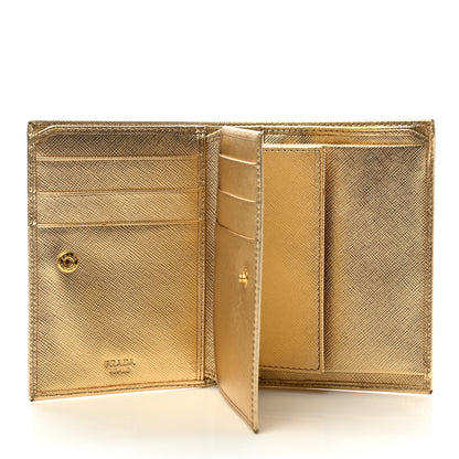 Prada Saffiano Metal Bi-Fold Wallet Platino 5 of 7