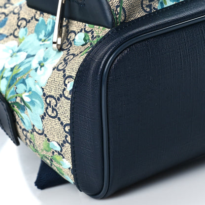 Gucci GG Supreme Monogram Blooms Small Day Backpack Blue 8 of 9