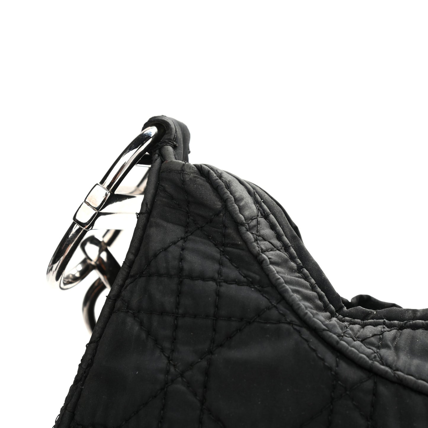 Nylon Cannage Shoulder Bag Black