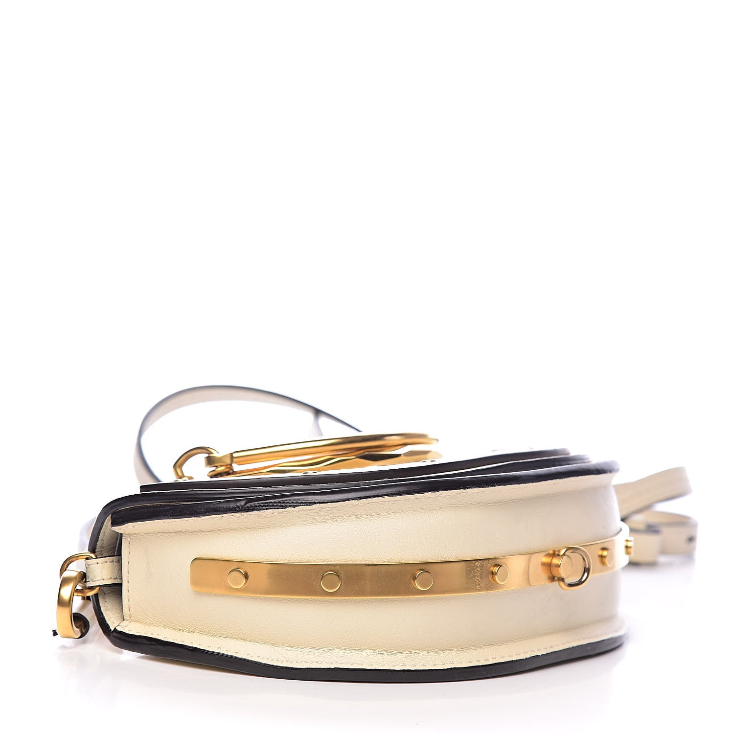 Chloe Calfskin Small Nile Bracelet Minaudiere Bag Off White 4 of 11