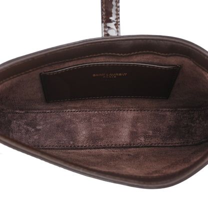 Saint Laurent Patent Calfskin Le 5 A 7 Mini Hobo Spicy Chocolate 5 of 10