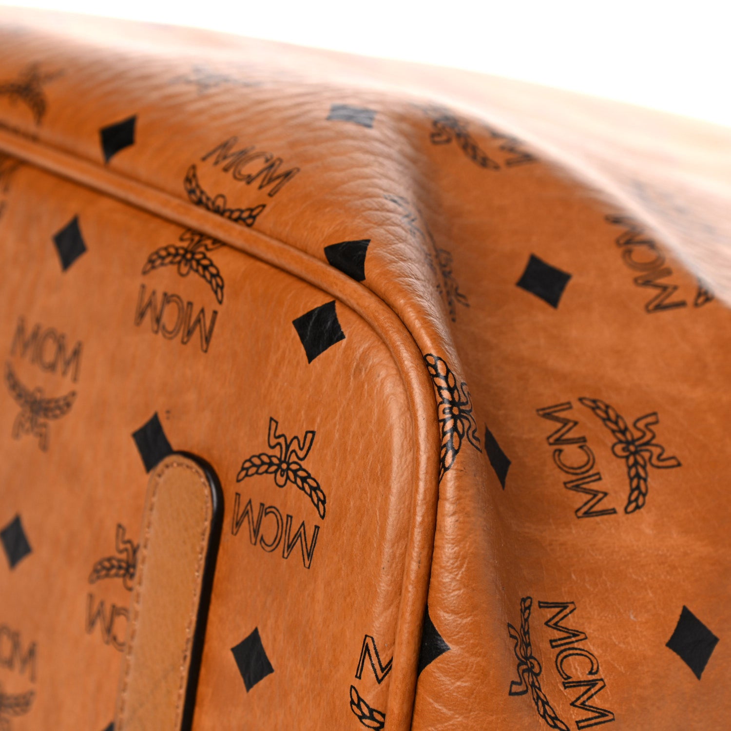 MCM Visetos Large Liz Reversible Shopper Tote Cognac 15 of 24